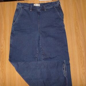 Madewell Dark Blue Flare & Wide Leg Jeans